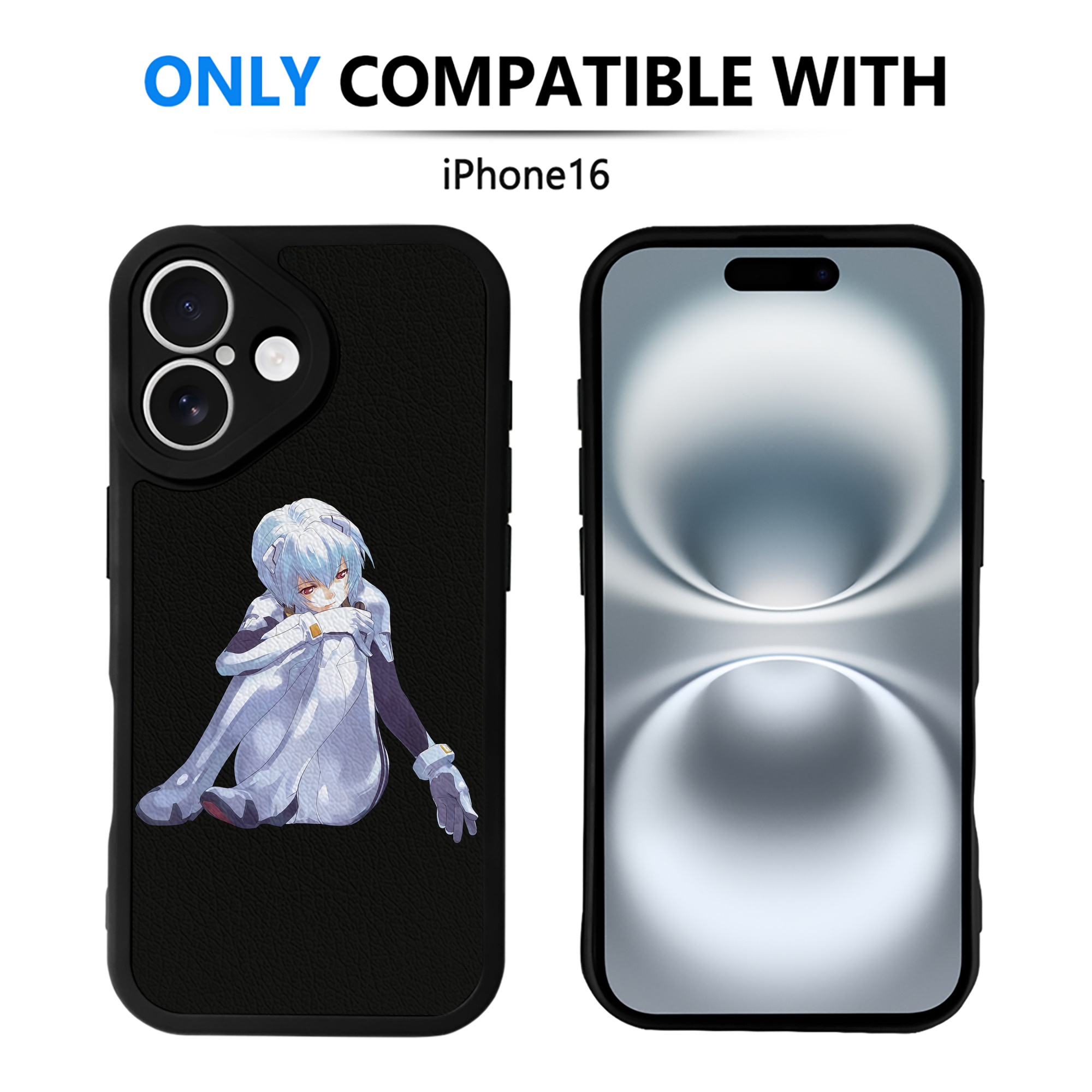 （画像用） EVA 新世紀エヴァンゲリオン 【iPhone 16シリーズ対応】シリコンスマホケース（レザー調） 材質：シリコン